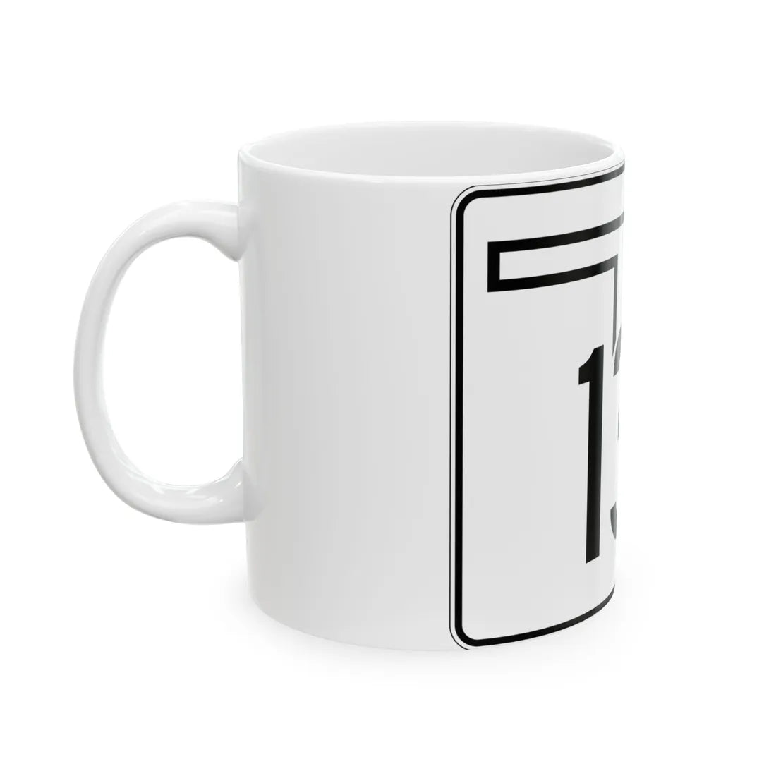 Oklahoma State Highway 135 (Oklahoma) (Road Sign) White Coffee Mug - Go Mug Yourself