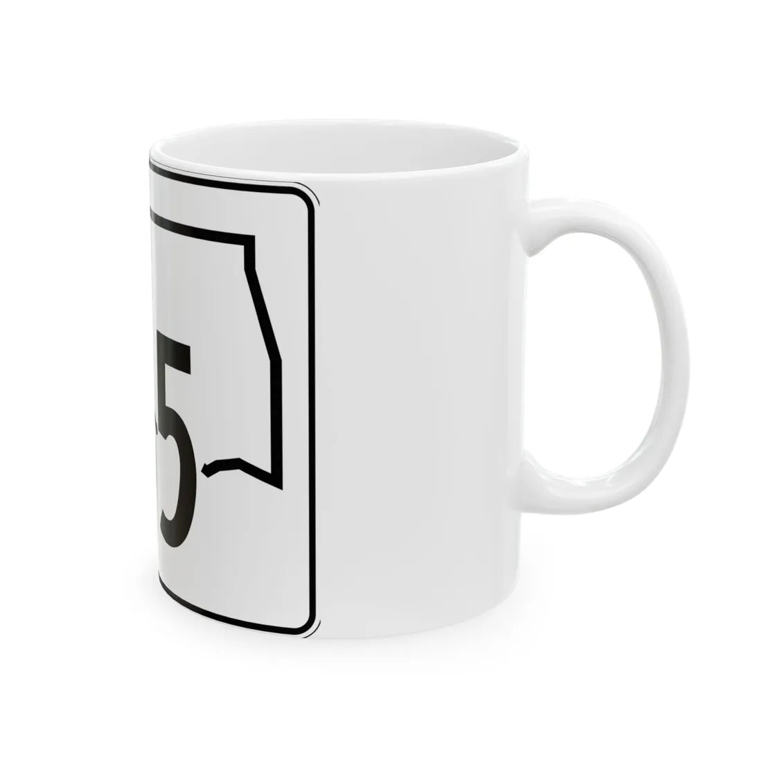 Oklahoma State Highway 135 (Oklahoma) (Road Sign) White Coffee Mug - Go Mug Yourself