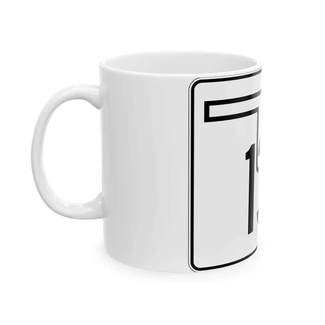 Oklahoma State Highway 136 (Oklahoma) (Road Sign) White Coffee Mug - Go Mug Yourself