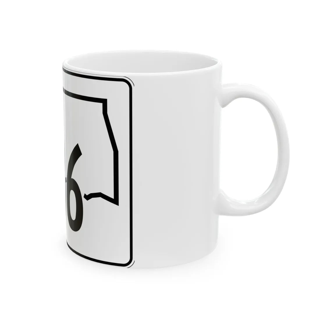 Oklahoma State Highway 136 (Oklahoma) (Road Sign) White Coffee Mug - Go Mug Yourself