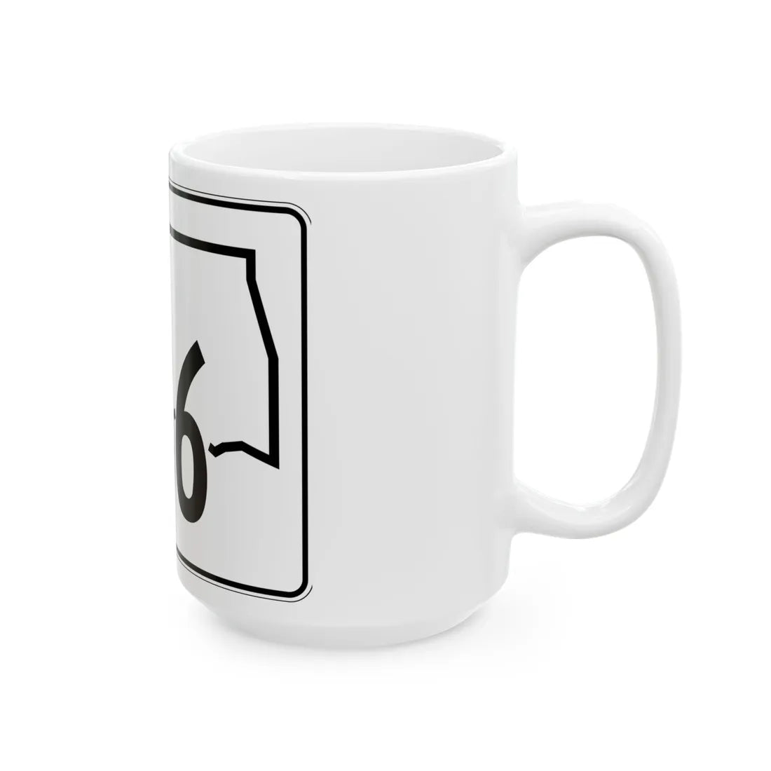 Oklahoma State Highway 136 (Oklahoma) (Road Sign) White Coffee Mug - Go Mug Yourself