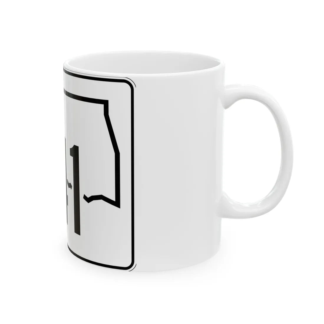 Oklahoma State Highway 141 (Oklahoma) (Road Sign) White Coffee Mug - Go Mug Yourself