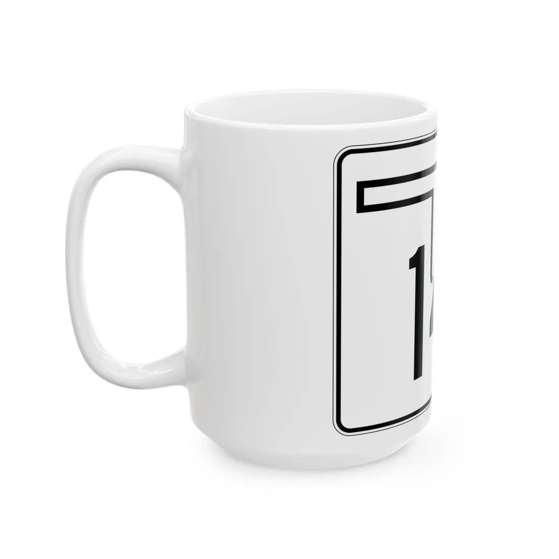 Oklahoma State Highway 142 (Oklahoma) (Road Sign) White Coffee Mug - Go Mug Yourself
