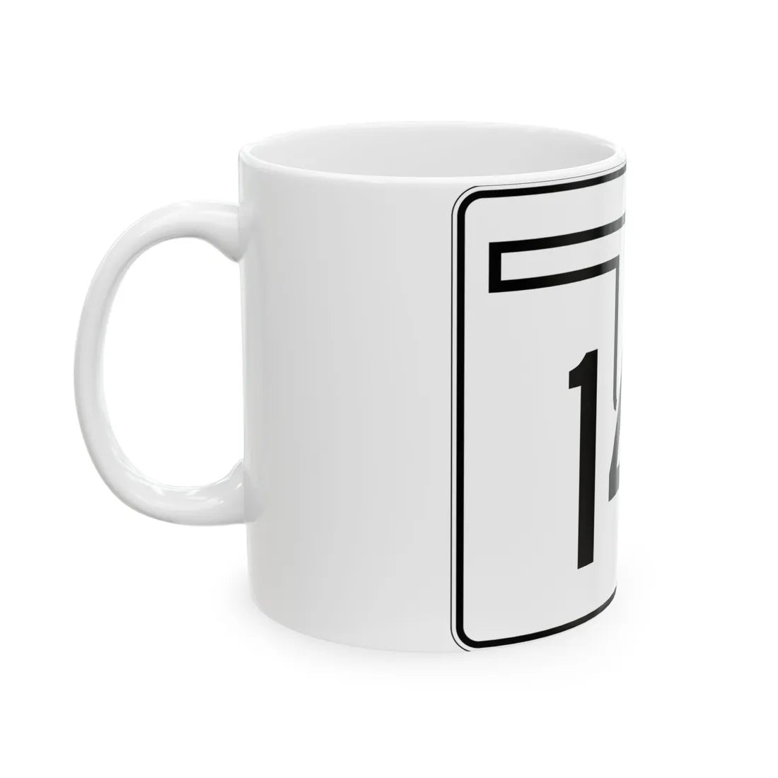 Oklahoma State Highway 144 (Oklahoma) (Road Sign) White Coffee Mug - Go Mug Yourself