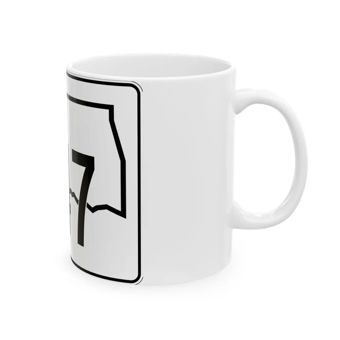 Oklahoma State Highway 147 (Oklahoma) (Road Sign) White Coffee Mug - Go Mug Yourself