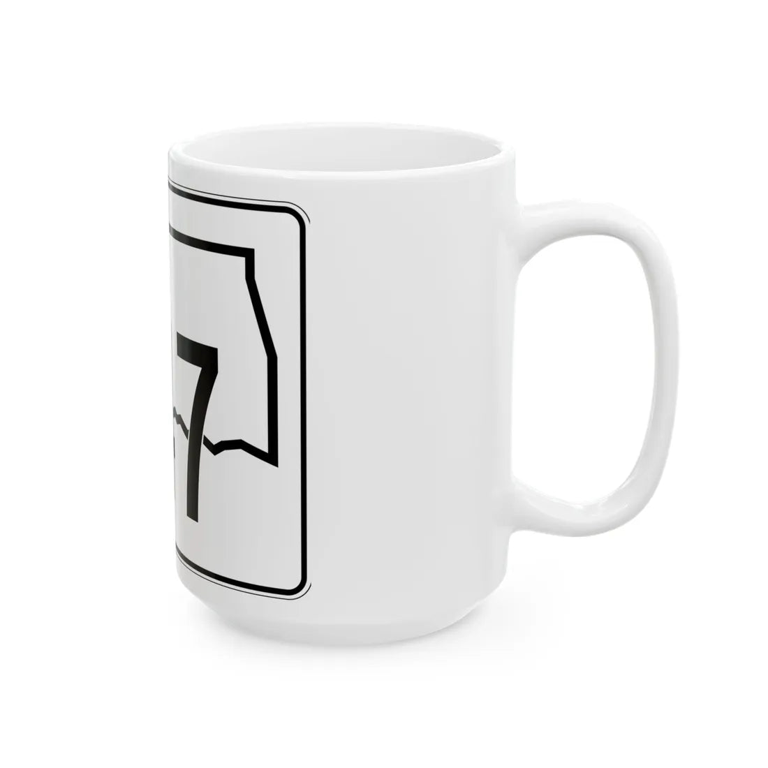 Oklahoma State Highway 147 (Oklahoma) (Road Sign) White Coffee Mug - Go Mug Yourself