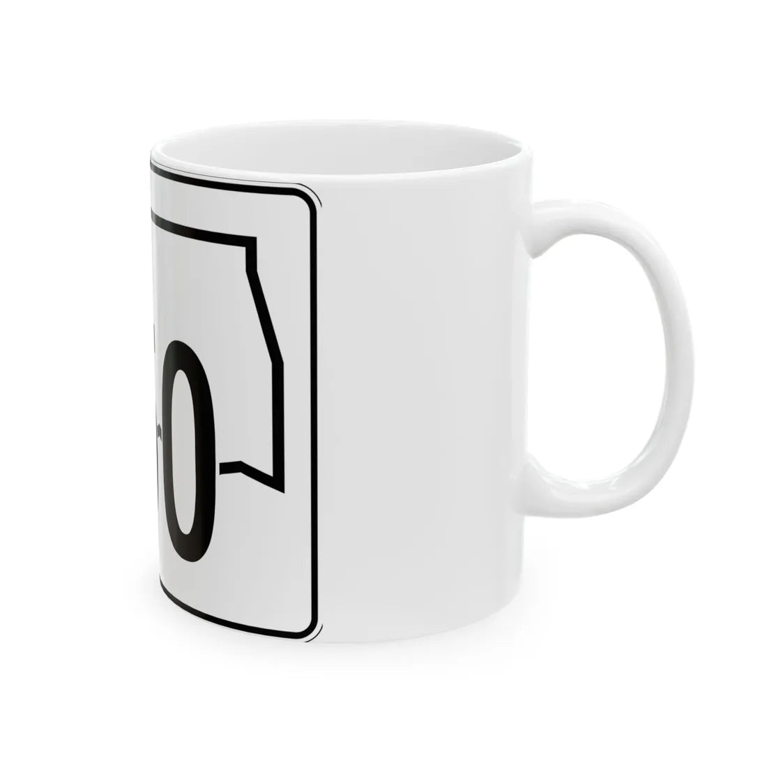 Oklahoma State Highway 150 (Oklahoma) (Road Sign) White Coffee Mug - Go Mug Yourself