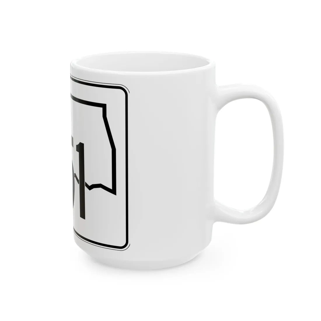 Oklahoma State Highway 151 (Oklahoma) (Road Sign) White Coffee Mug - Go Mug Yourself