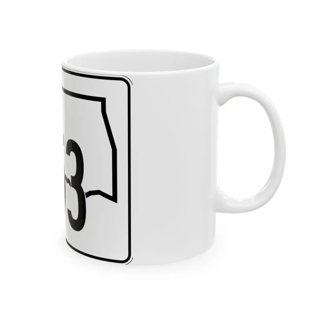 Oklahoma State Highway 153 (Oklahoma) (Road Sign) White Coffee Mug - Go Mug Yourself