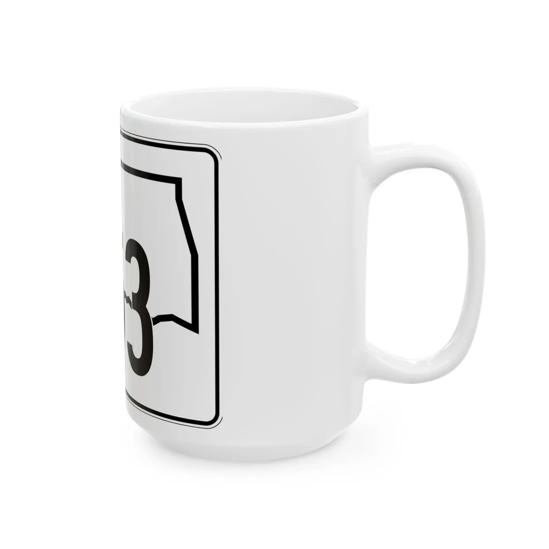 Oklahoma State Highway 153 (Oklahoma) (Road Sign) White Coffee Mug - Go Mug Yourself