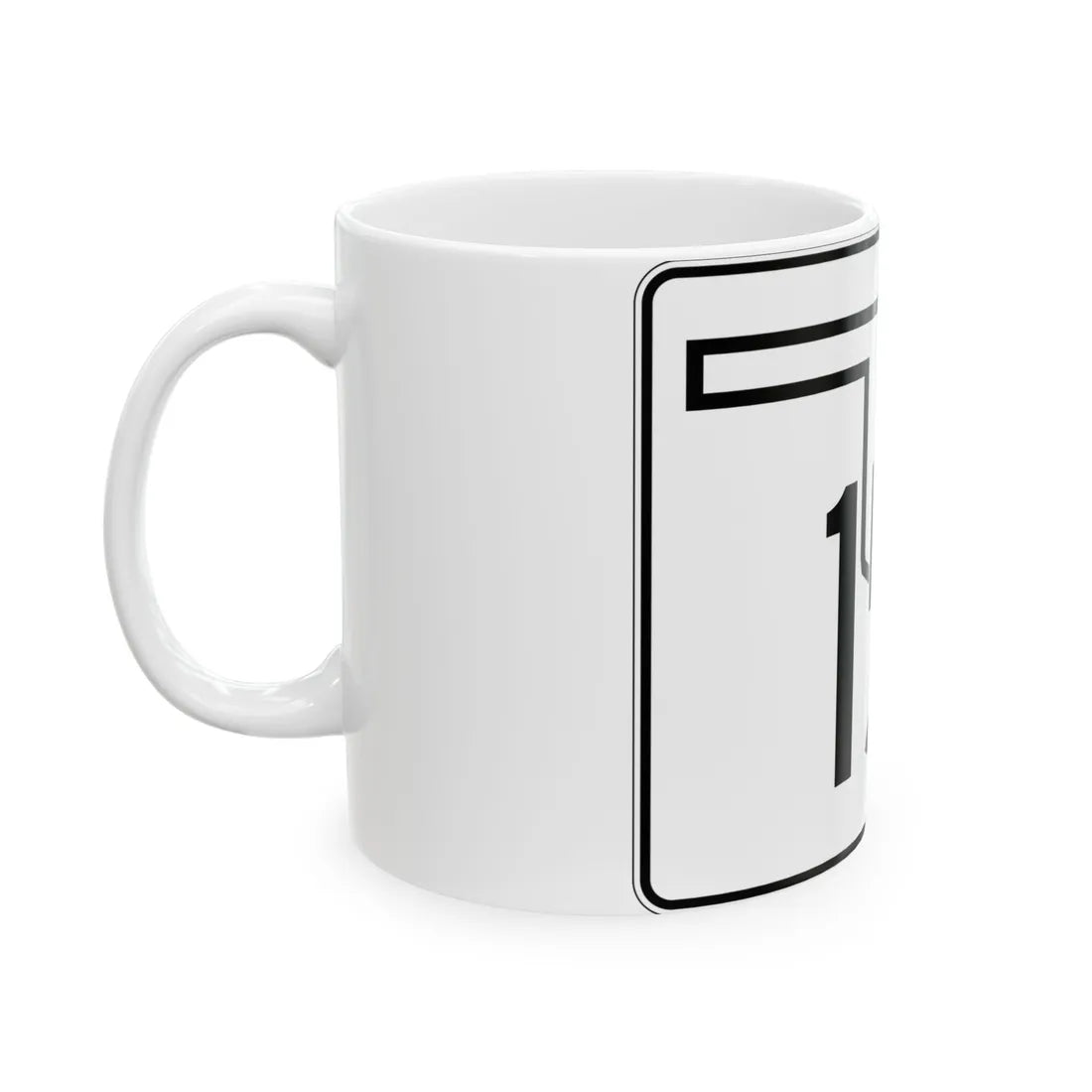 Oklahoma State Highway 156 (Oklahoma) (Road Sign) White Coffee Mug - Go Mug Yourself