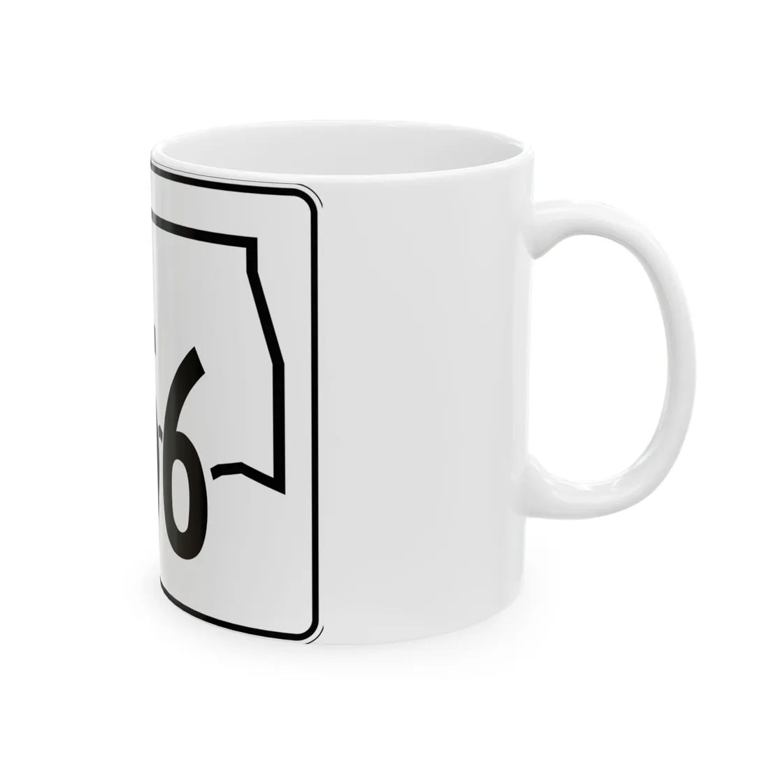 Oklahoma State Highway 156 (Oklahoma) (Road Sign) White Coffee Mug - Go Mug Yourself