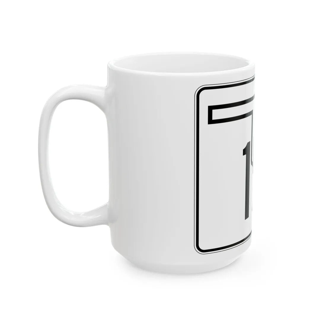 Oklahoma State Highway 156 (Oklahoma) (Road Sign) White Coffee Mug - Go Mug Yourself