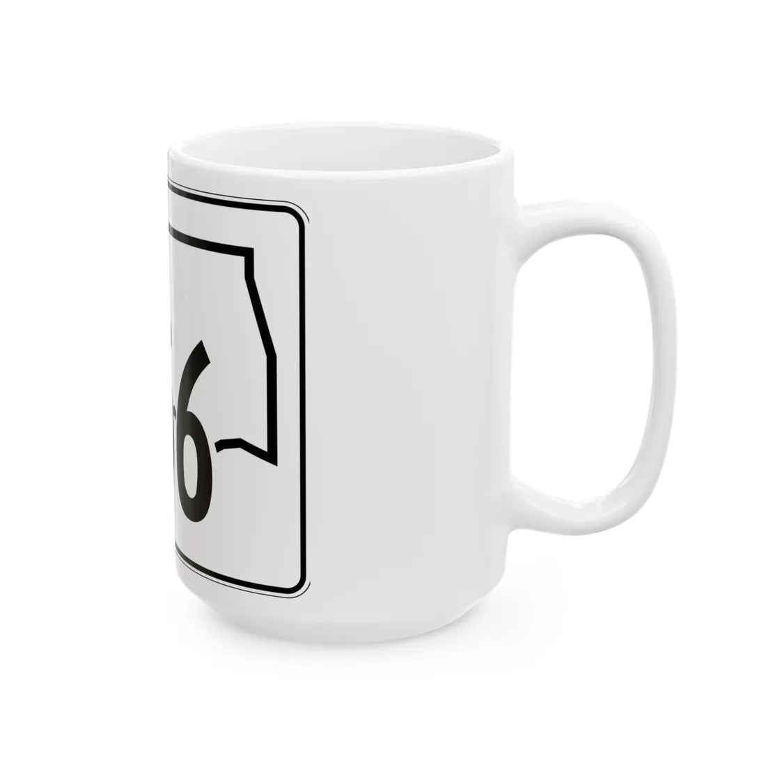 Oklahoma State Highway 156 (Oklahoma) (Road Sign) White Coffee Mug - Go Mug Yourself