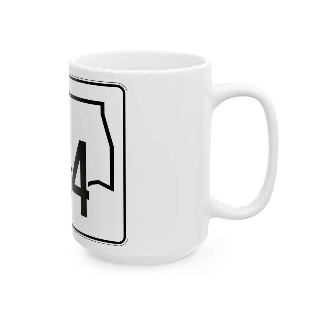Oklahoma State Highway 164 (Oklahoma) (Road Sign) White Coffee Mug - Go Mug Yourself