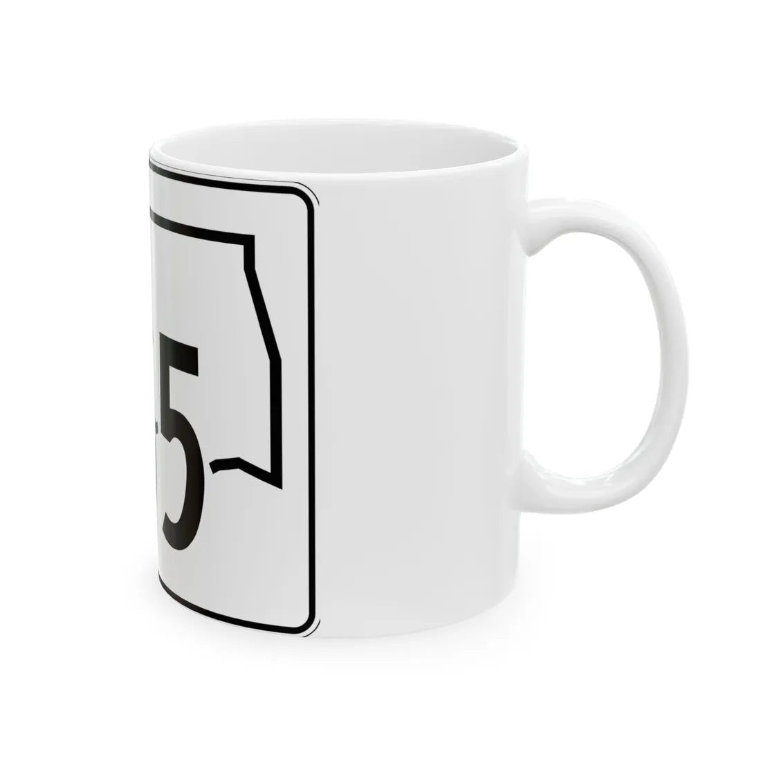 Oklahoma State Highway 165 (Oklahoma) (Road Sign) White Coffee Mug - Go Mug Yourself