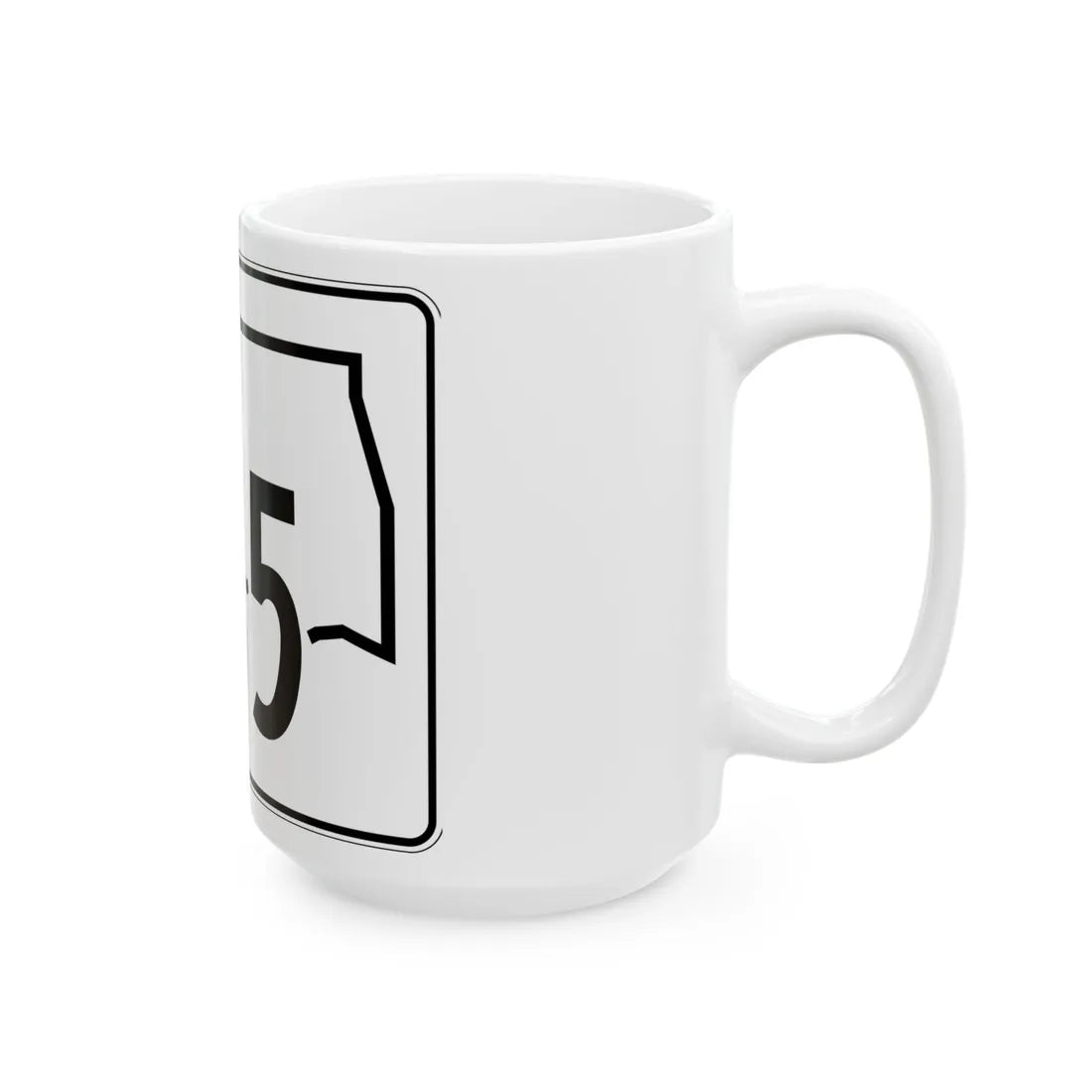 Oklahoma State Highway 165 (Oklahoma) (Road Sign) White Coffee Mug - Go Mug Yourself