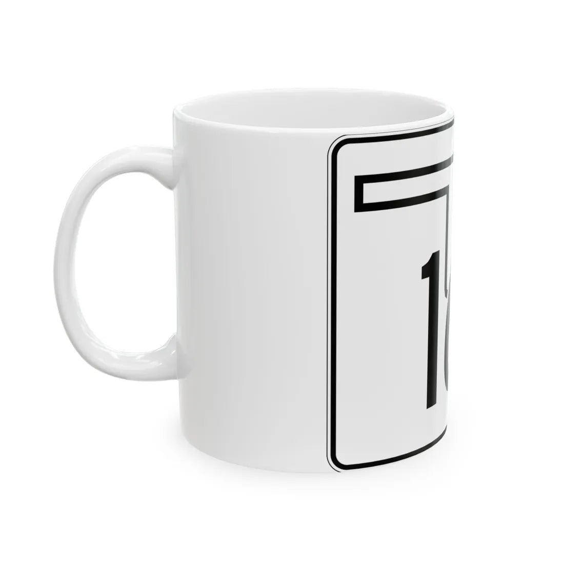 Oklahoma State Highway 166 (Oklahoma) (Road Sign) White Coffee Mug - Go Mug Yourself