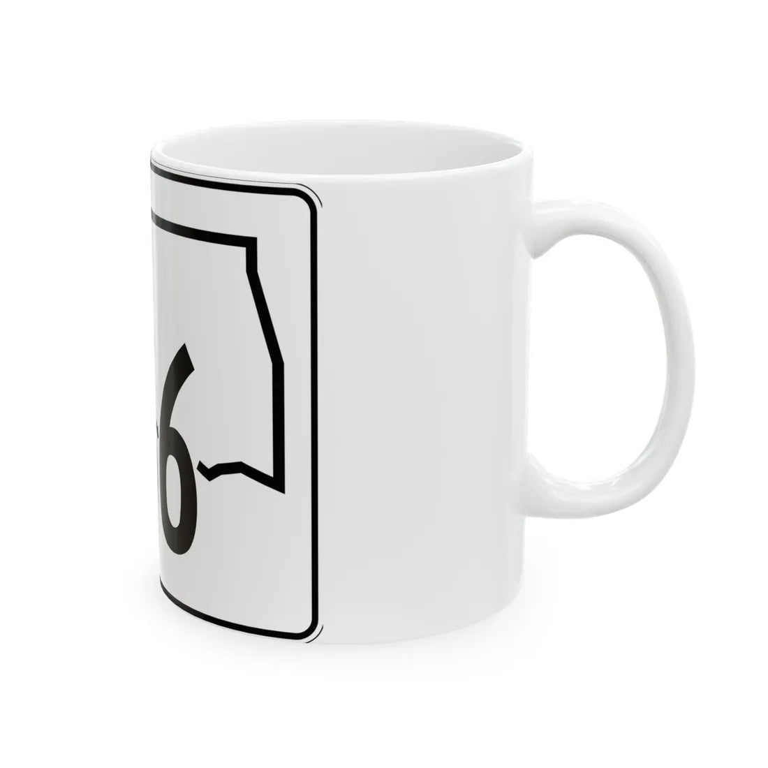 Oklahoma State Highway 166 (Oklahoma) (Road Sign) White Coffee Mug - Go Mug Yourself