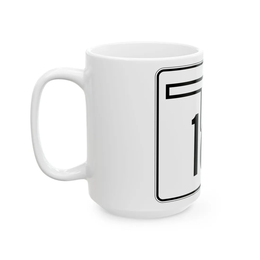 Oklahoma State Highway 166 (Oklahoma) (Road Sign) White Coffee Mug - Go Mug Yourself