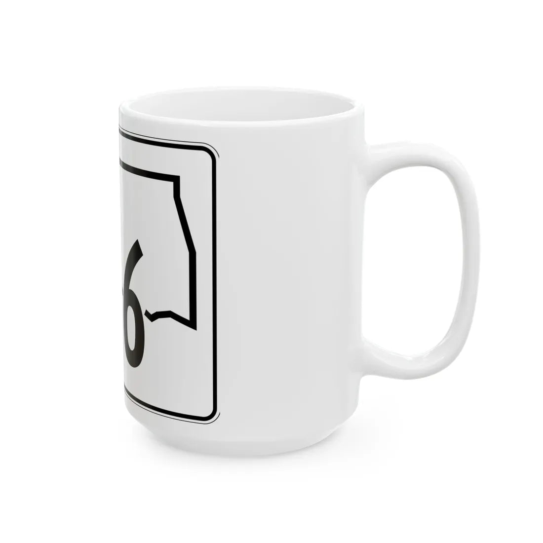 Oklahoma State Highway 166 (Oklahoma) (Road Sign) White Coffee Mug - Go Mug Yourself