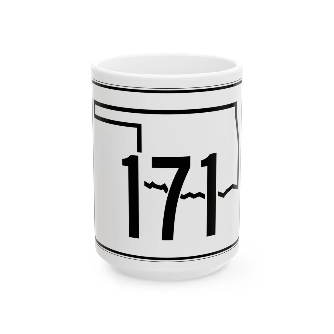 Oklahoma State Highway 171 (Oklahoma) (Road Sign) White Coffee Mug 15oz - Go Mug Yourself