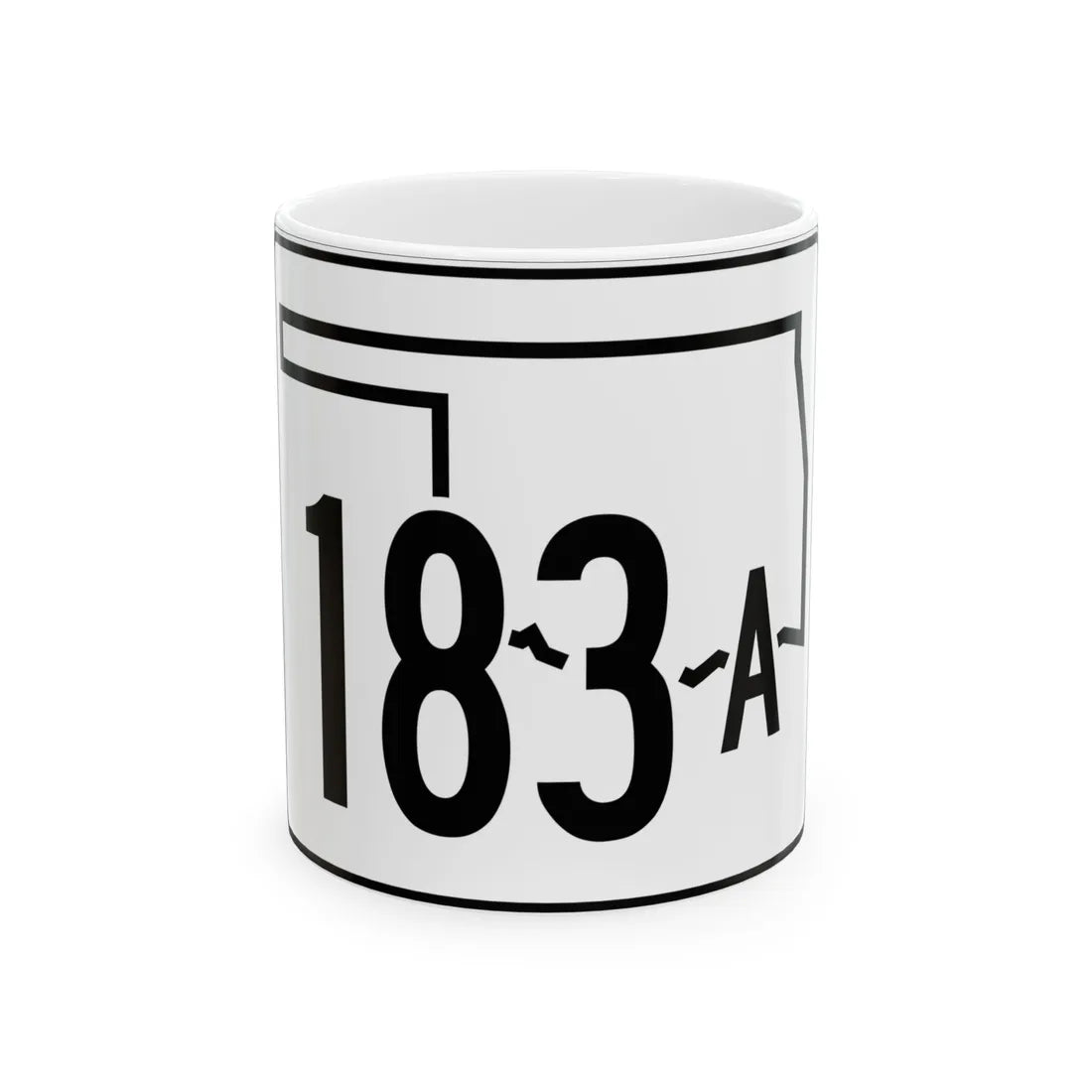 Oklahoma State Highway 183A (Oklahoma) (Road Sign) White Coffee Mug 11oz - Go Mug Yourself