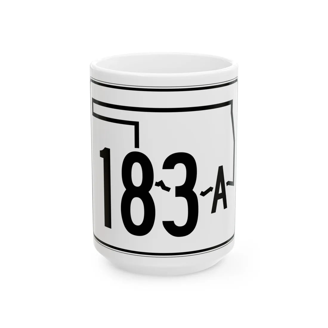 Oklahoma State Highway 183A (Oklahoma) (Road Sign) White Coffee Mug 15oz - Go Mug Yourself