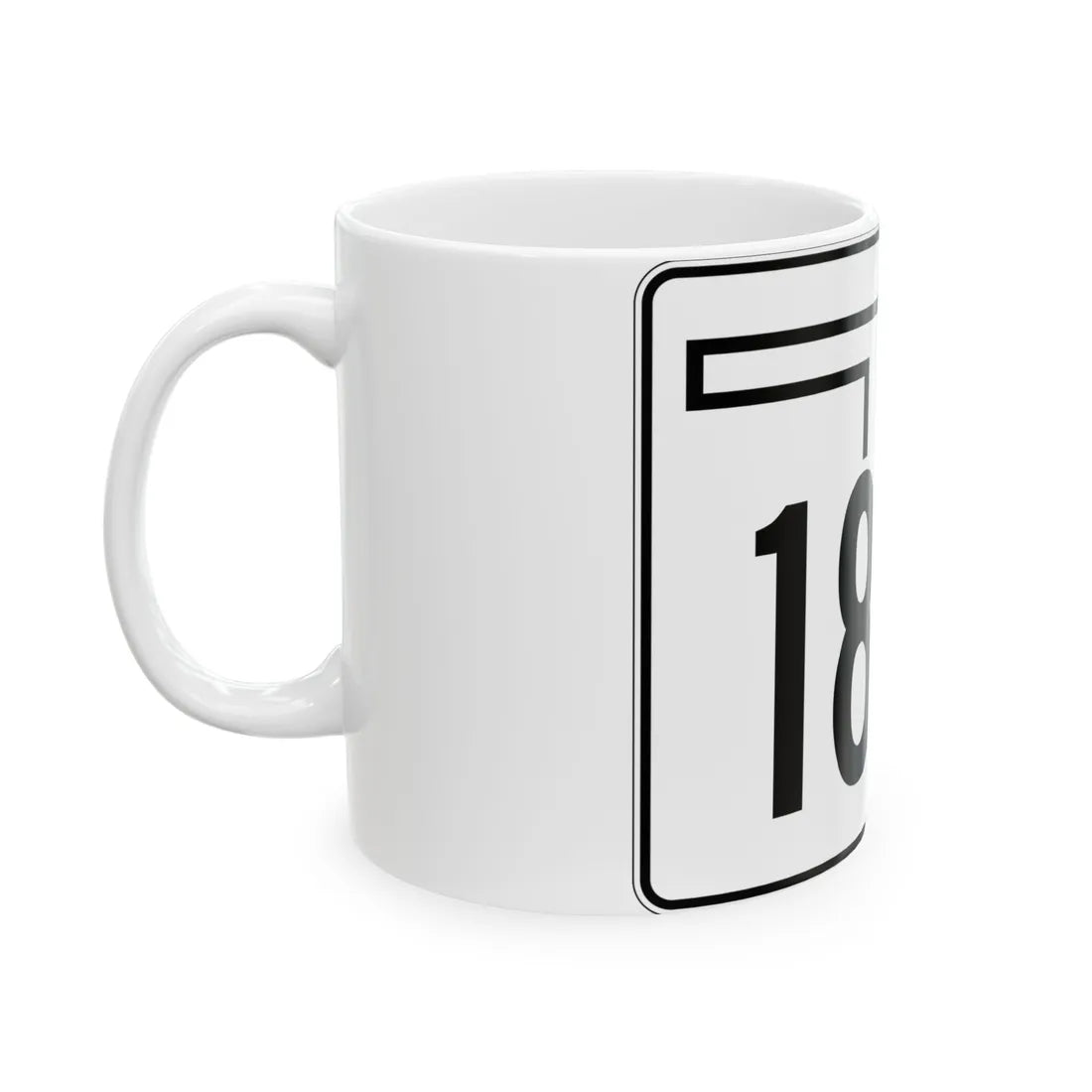 Oklahoma State Highway 183A (Oklahoma) (Road Sign) White Coffee Mug - Go Mug Yourself