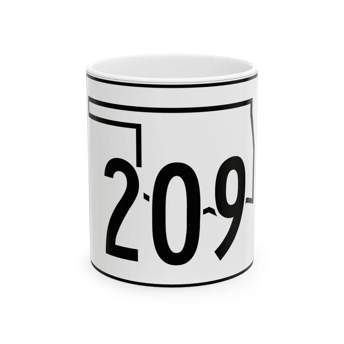Oklahoma State Highway 209 (Oklahoma) (Road Sign) White Coffee Mug 11oz - Go Mug Yourself