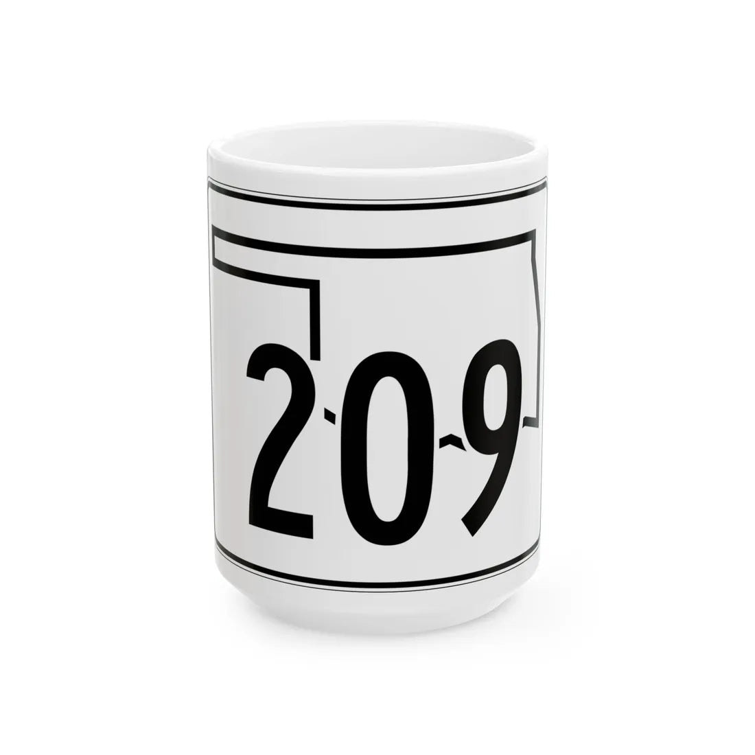 Oklahoma State Highway 209 (Oklahoma) (Road Sign) White Coffee Mug 15oz - Go Mug Yourself