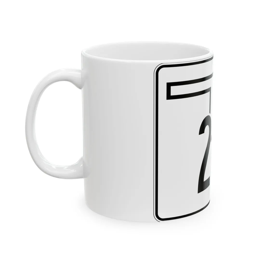 Oklahoma State Highway 266 (Oklahoma) (Road Sign) White Coffee Mug - Go Mug Yourself