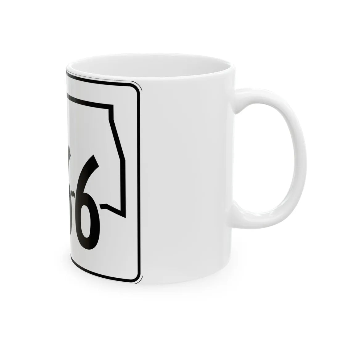 Oklahoma State Highway 266 (Oklahoma) (Road Sign) White Coffee Mug - Go Mug Yourself