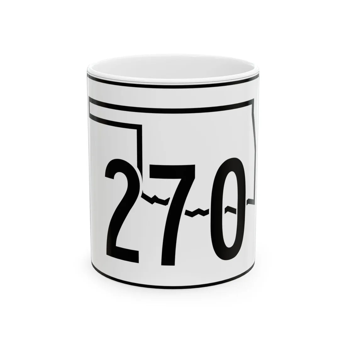 Oklahoma State Highway 270 (Oklahoma) (Road Sign) White Coffee Mug 11oz - Go Mug Yourself