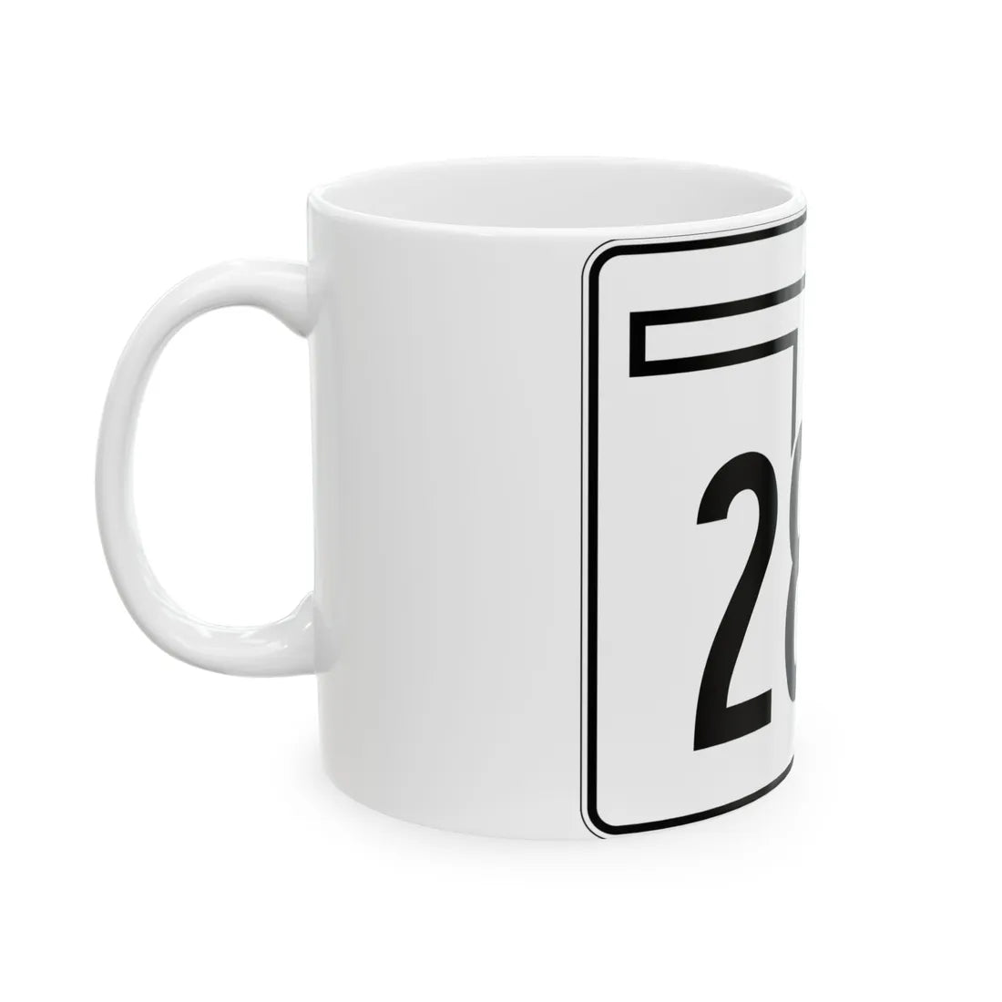 Oklahoma State Highway 281A (Oklahoma) (Road Sign) White Coffee Mug - Go Mug Yourself