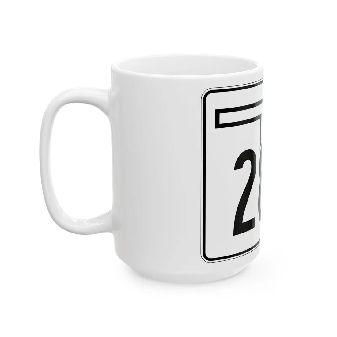 Oklahoma State Highway 281A (Oklahoma) (Road Sign) White Coffee Mug - Go Mug Yourself