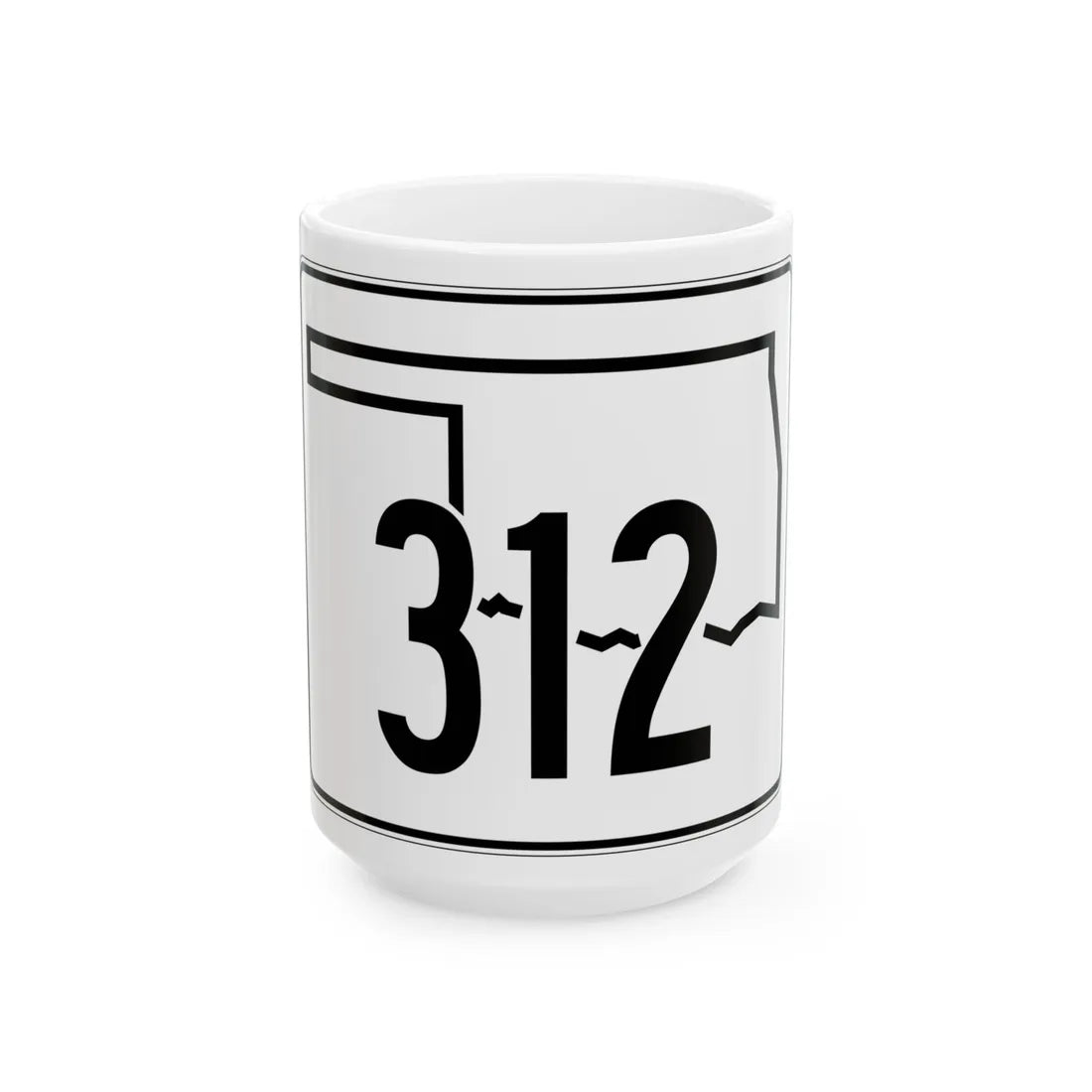 Oklahoma State Highway 312 (Oklahoma) (Road Sign) White Coffee Mug 15oz - Go Mug Yourself