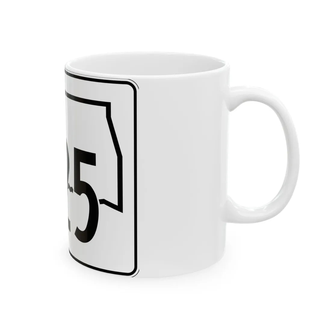 Oklahoma State Highway 325 (Oklahoma) (Road Sign) White Coffee Mug - Go Mug Yourself