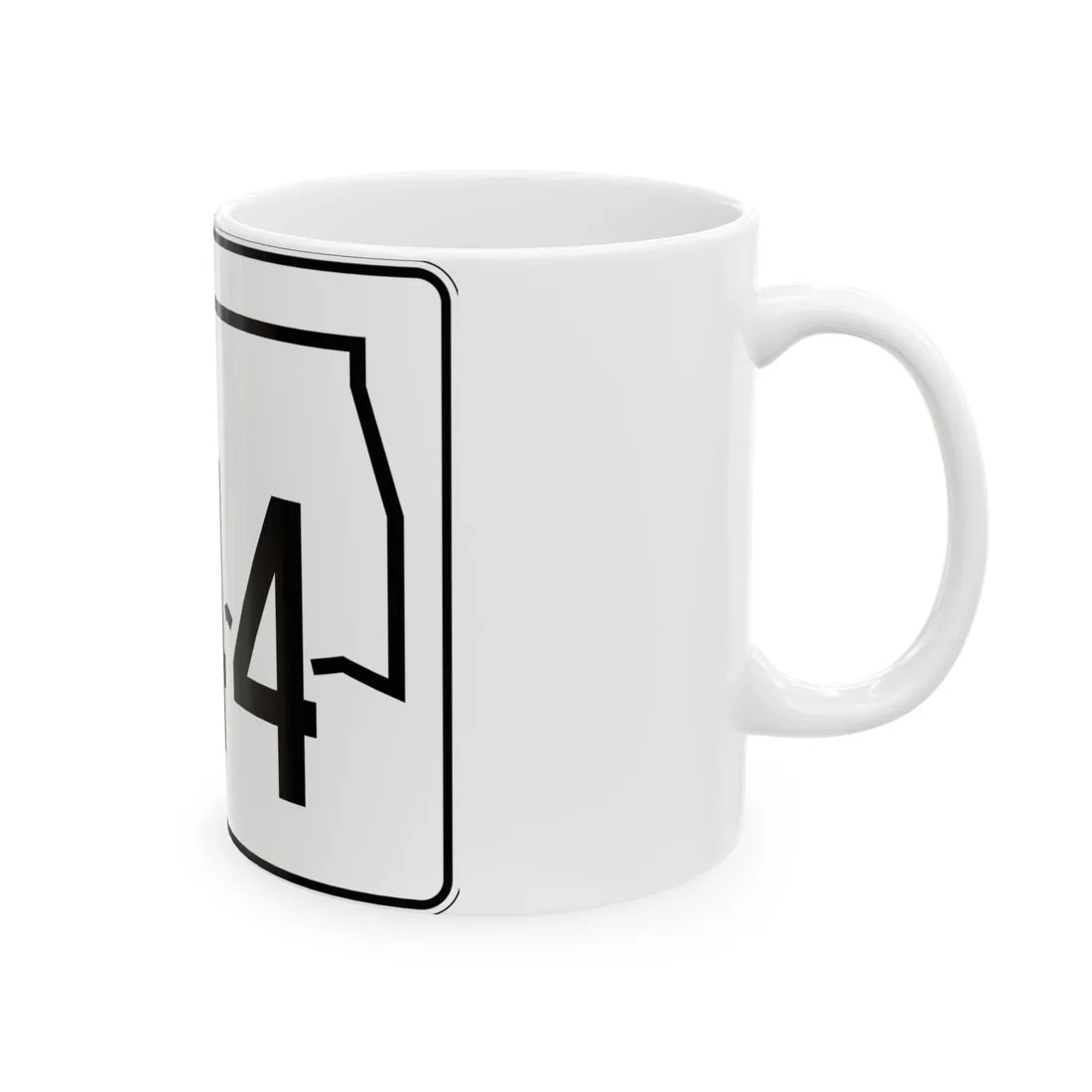 Oklahoma State Highway 344 (Oklahoma) (Road Sign) White Coffee Mug - Go Mug Yourself