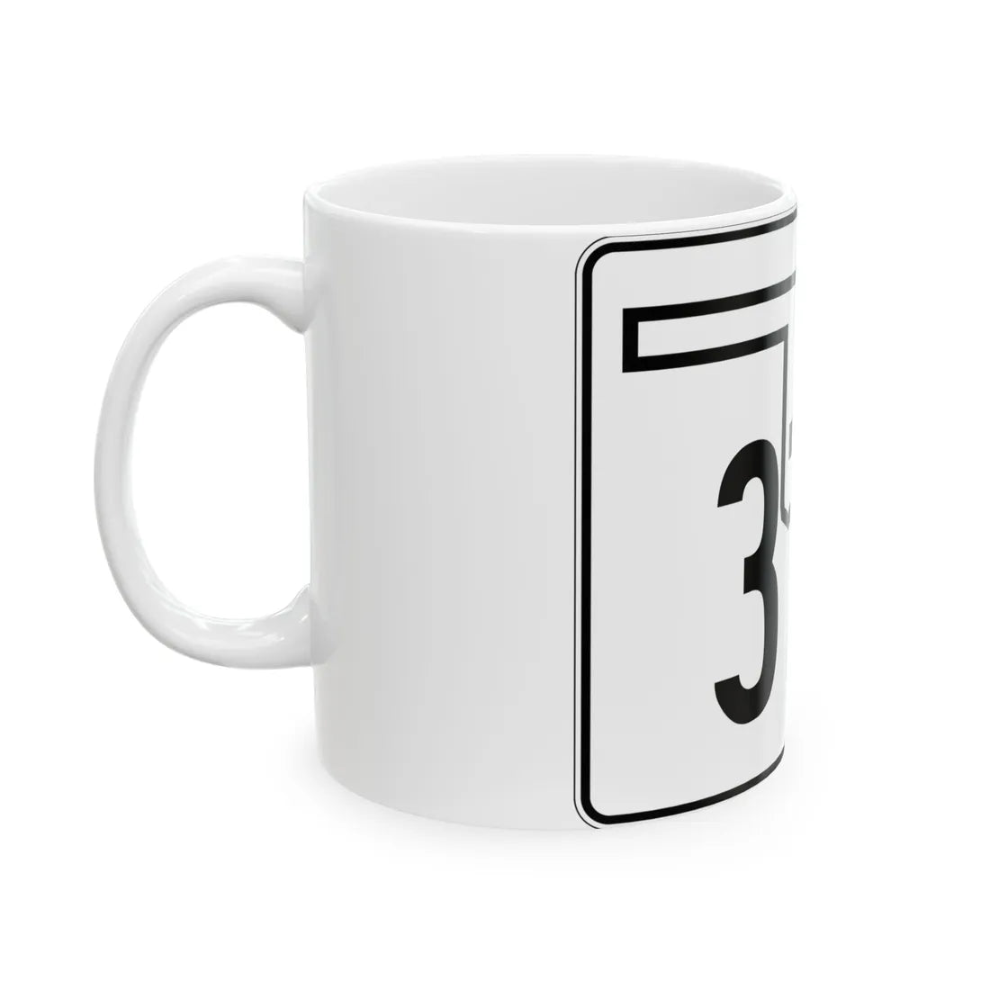 Oklahoma State Highway 375 (Oklahoma) (Road Sign) White Coffee Mug - Go Mug Yourself