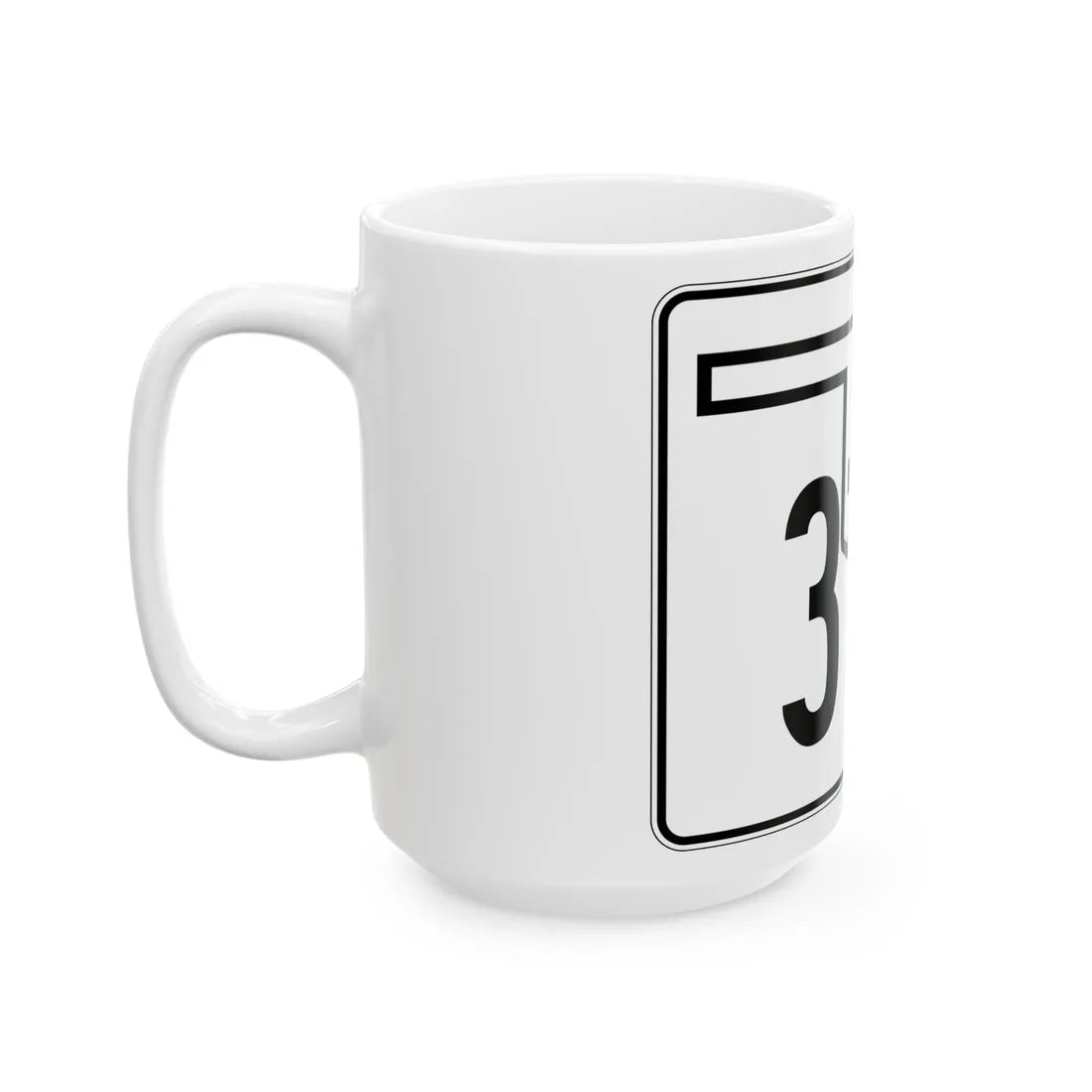 Oklahoma State Highway 375 (Oklahoma) (Road Sign) White Coffee Mug - Go Mug Yourself