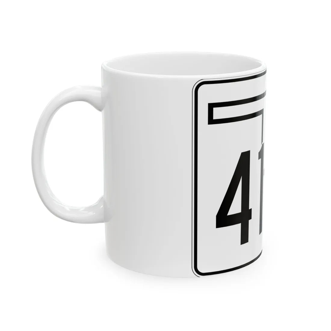Oklahoma State Highway 412A (Oklahoma) (Road Sign) White Coffee Mug - Go Mug Yourself