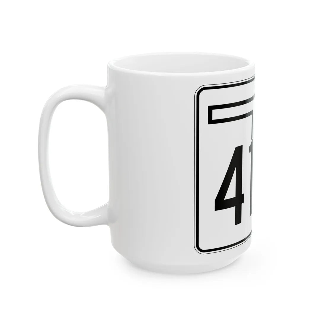Oklahoma State Highway 412A (Oklahoma) (Road Sign) White Coffee Mug - Go Mug Yourself