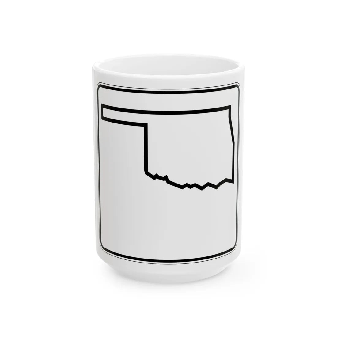 Oklahoma State Highway blank (Oklahoma) (Road Sign) White Coffee Mug 15oz - Go Mug Yourself