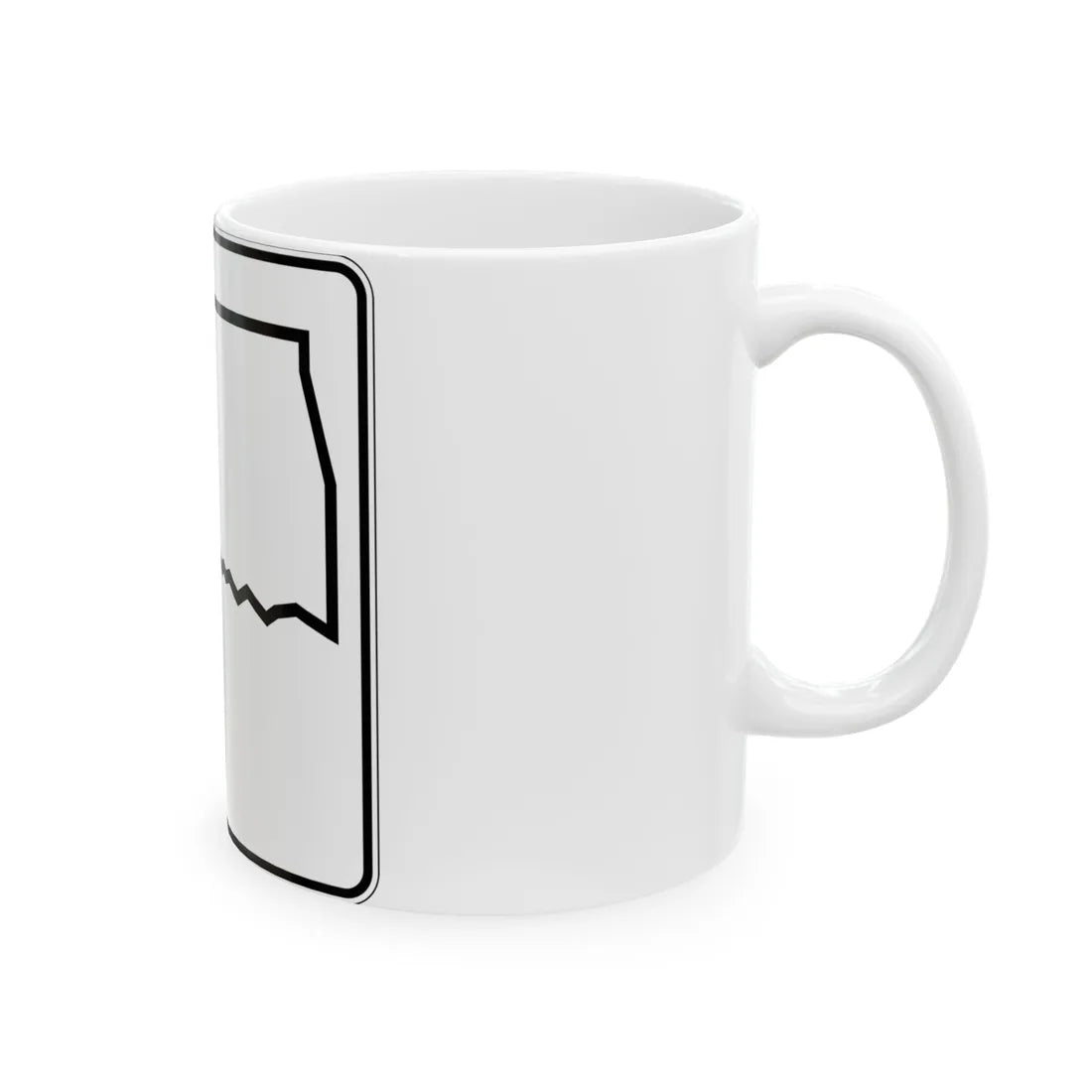 Oklahoma State Highway blank (Oklahoma) (Road Sign) White Coffee Mug - Go Mug Yourself
