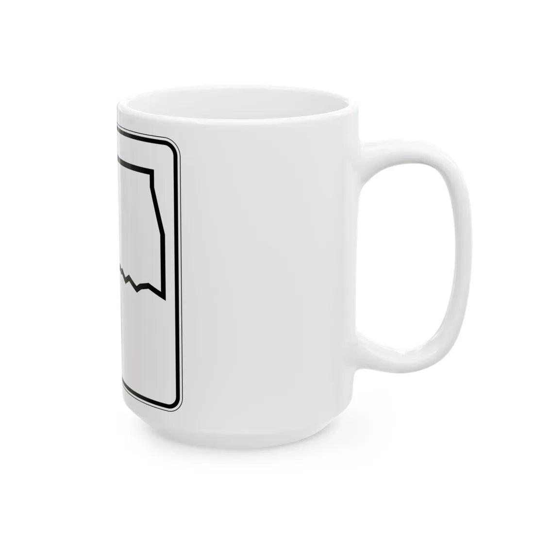 Oklahoma State Highway blank (Oklahoma) (Road Sign) White Coffee Mug - Go Mug Yourself