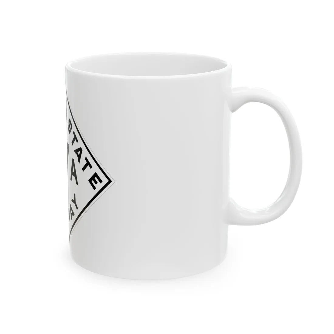 Oklahoma template 1948 spur (Oklahoma) (Road Sign) White Coffee Mug - Go Mug Yourself