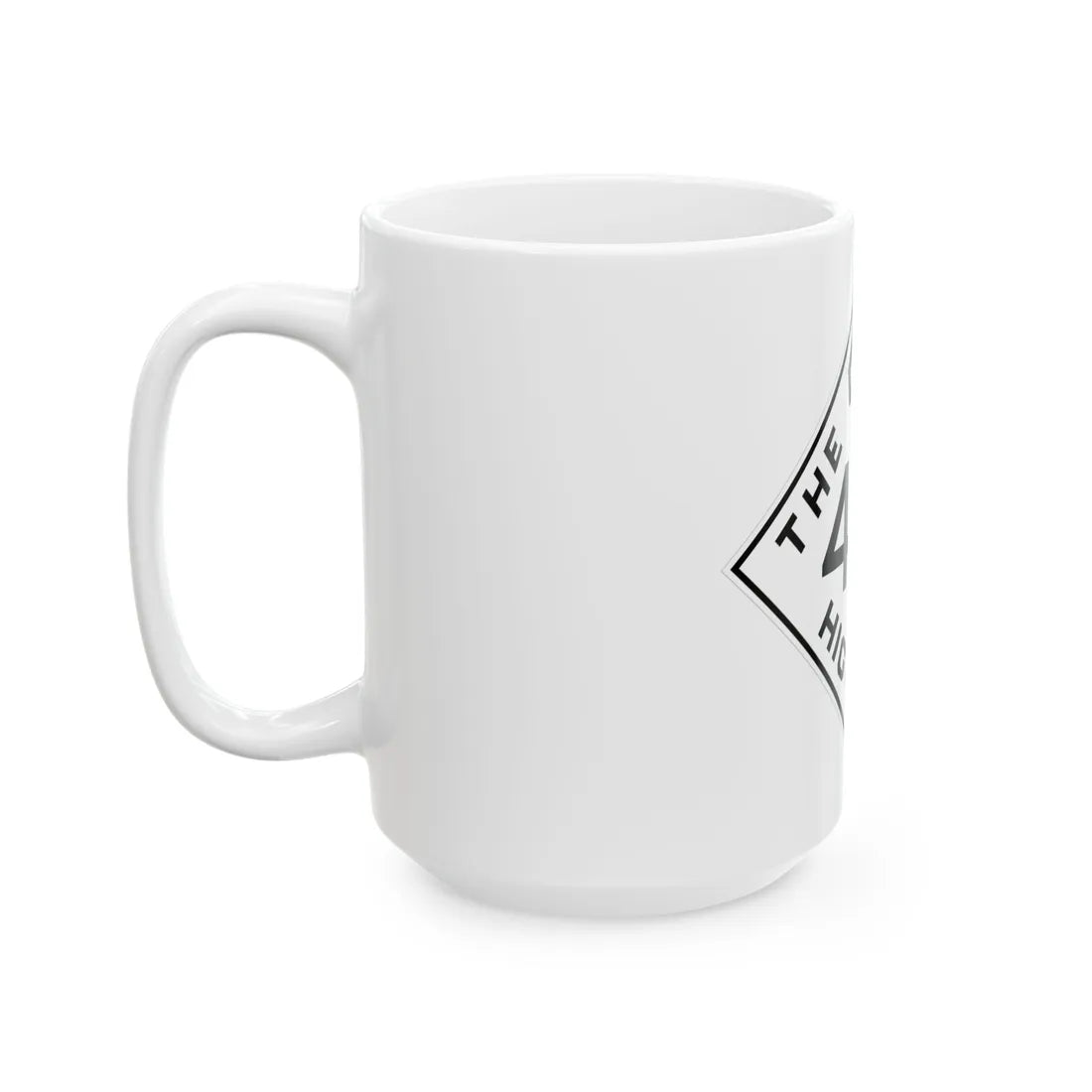 Oklahoma template 1948 spur (Oklahoma) (Road Sign) White Coffee Mug - Go Mug Yourself
