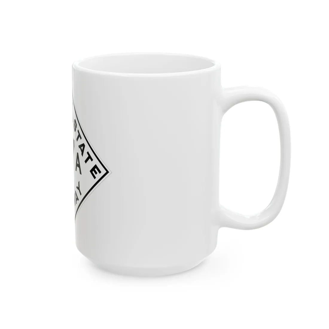 Oklahoma template 1948 spur (Oklahoma) (Road Sign) White Coffee Mug - Go Mug Yourself