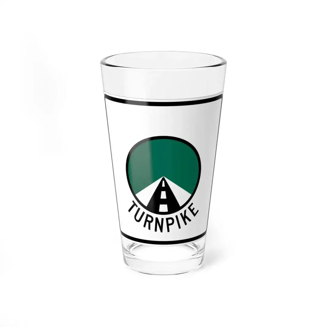 Oklahoma Turnpike template (Oklahoma) (Road Sign) Pint Glss 16oz 16oz - Go Mug Yourself
